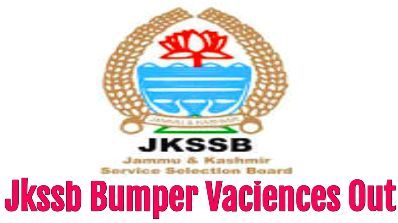 Jkssb New Recruitment For 2311 Vacancies - Apply Online